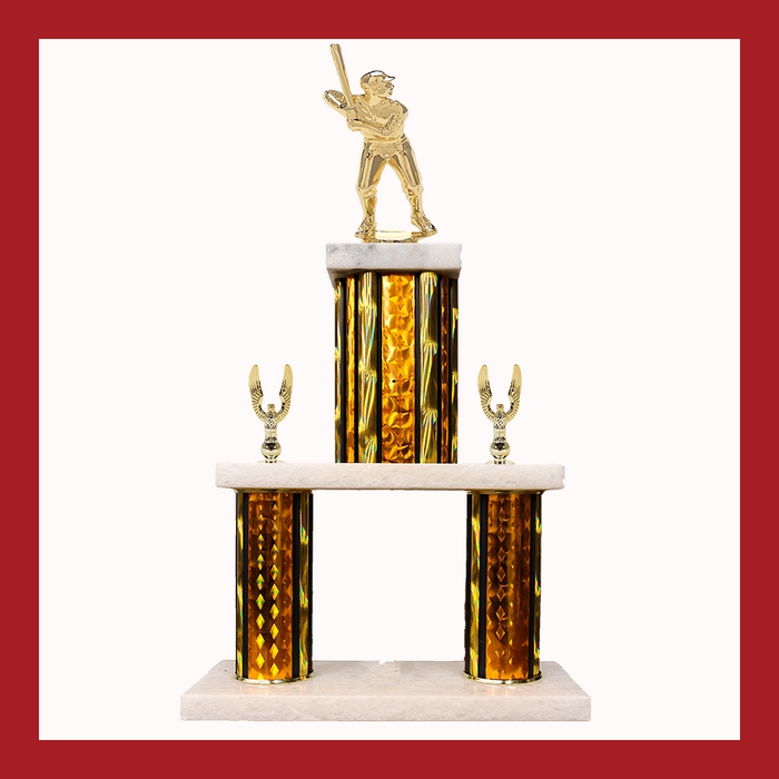 Baseball, T-Ball & Softball Marble Mini Two Poster Trophy