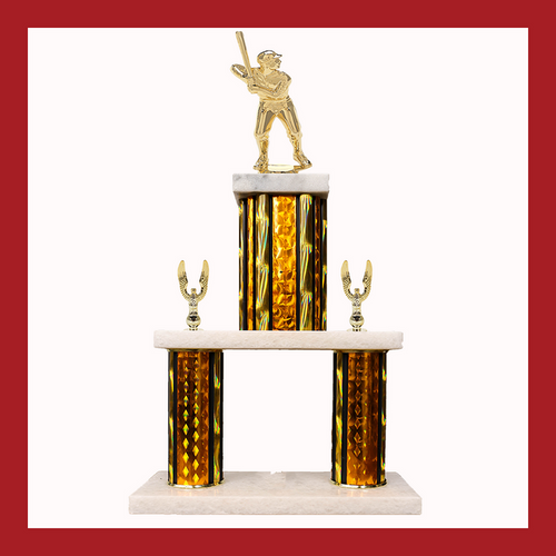 Baseball, T-Ball & Softball Marble Mini Two Poster Trophy