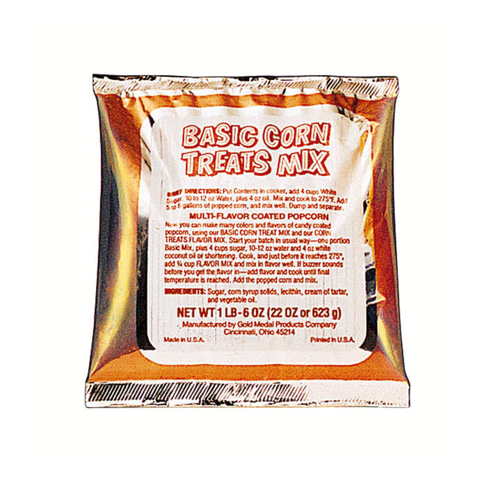 foil pouch of Basic Corn Treats Mix