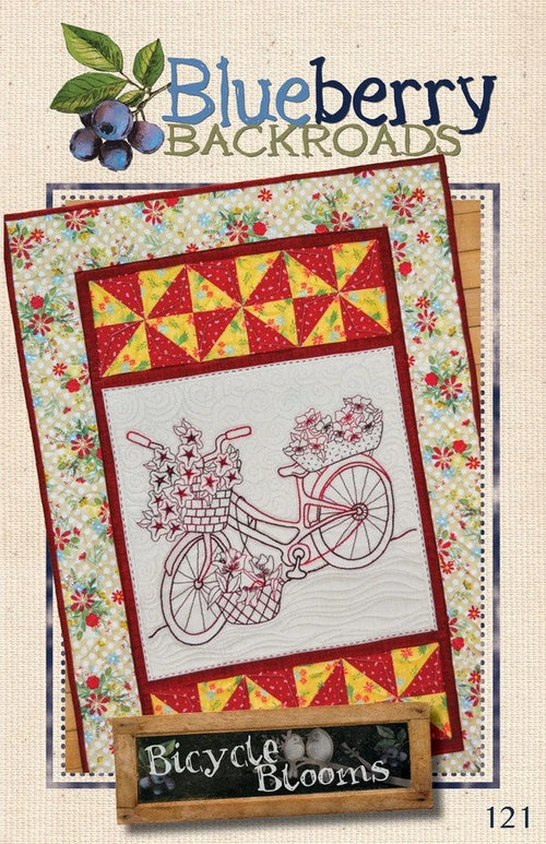 Bicycle Blooms Quilted Wall Hanging Pattern By Blueberry Backroads