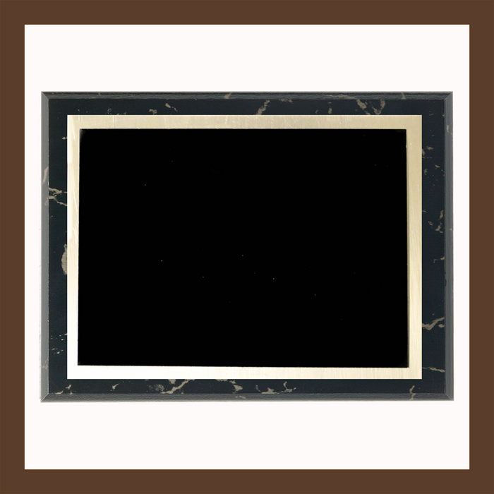 Black Marble Finish Horizontal Plaques