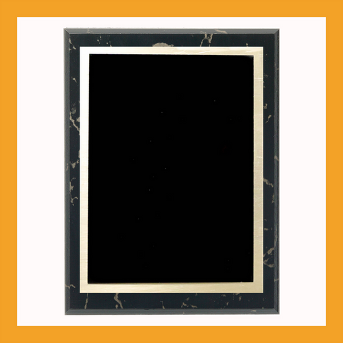 Black Marble Finish Vertical Plaque