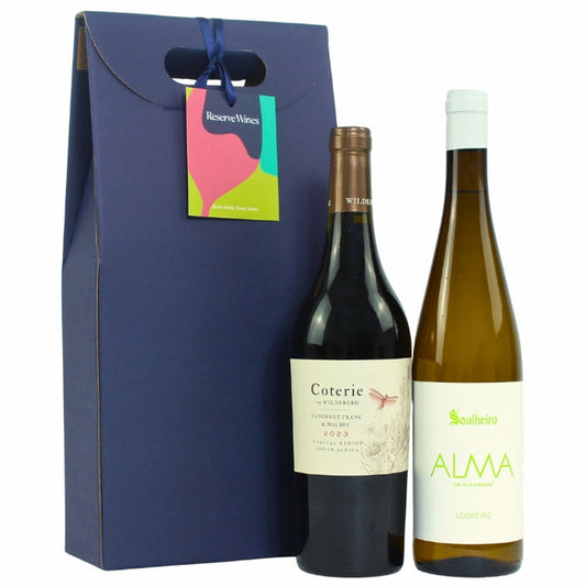 Bold South African Red & Elegant Greek White – Mixed Wine Gift