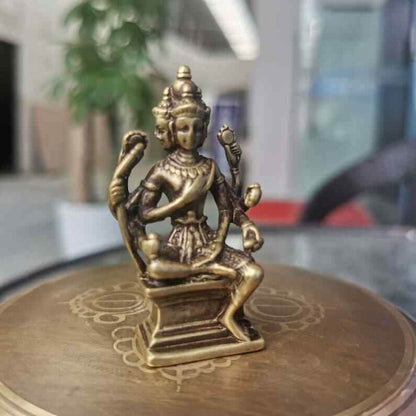 Brahma Statue,Made of Brass - Tibetan Buddhist statue, front view