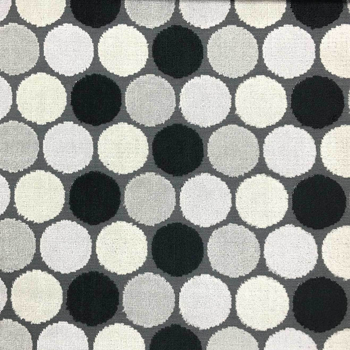 BUDDHA - POLKA DOT PATTERN CUT VELVET UPHOLSTERY FABRIC BY THE YARD
