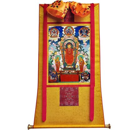 Buddha of Sandalwood Merit - Tibetan thangka painting, view 6