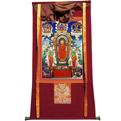 Buddha of Sandalwood Merit - Tibetan thangka painting, view 7