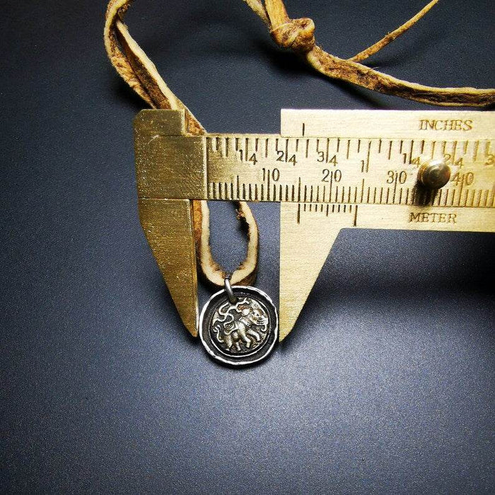 Buddhist Amulet,Elephant Protective Pendant,Buddhist Amulet,Made of Sterling Sil - Tibetan Buddhist amulet, view 7