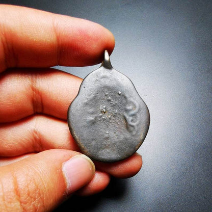 Buddhist Protective Amulet Pendant,A Tibetan vajra club and tribu bell ,80 years - Tibetan Buddhist amulet, view 6
