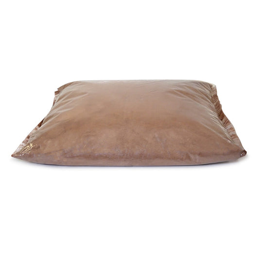 clear plastic bag of chocolate fudge mix