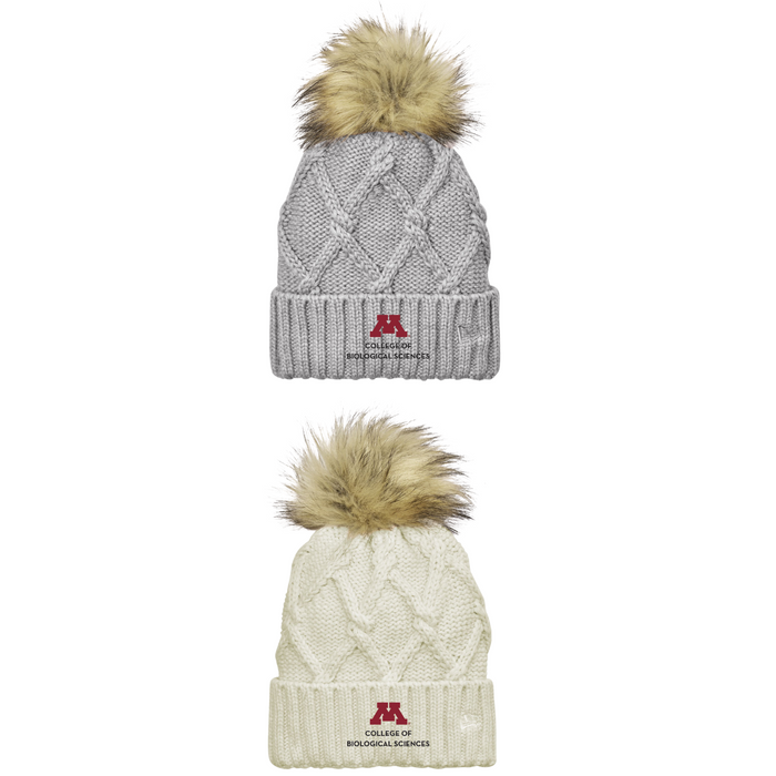College of Biological Sciences Faux Fur Pom Beanie - ships directly from maker