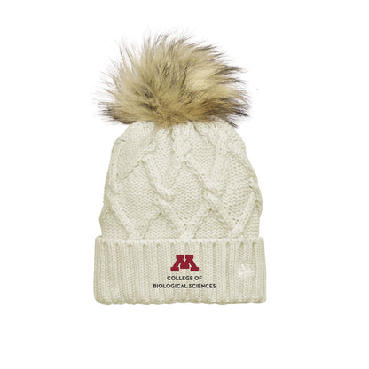 College of Biological Sciences Faux Fur Pom Beanie - ships directly from maker