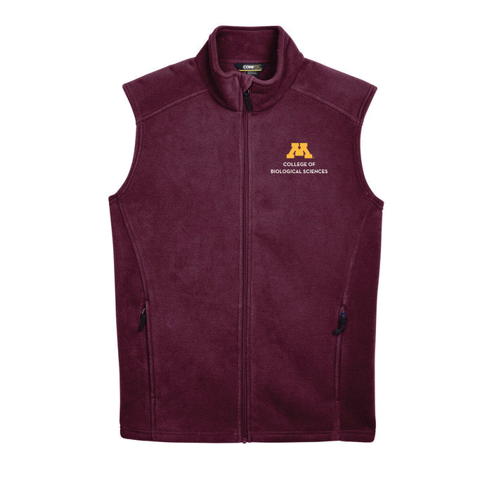 College of Biological Sciences Unisex Fleece Vest - ships directly from maker
