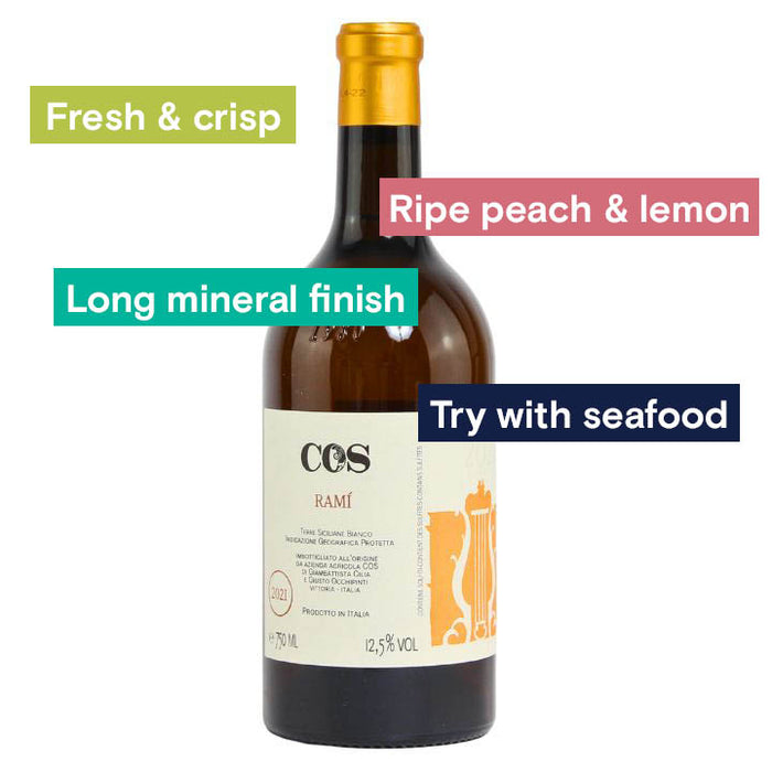COS, Rami Bianco bottle and tasting notes