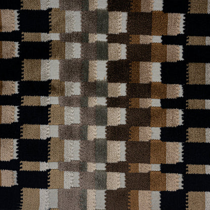 CUADRO - MULTICOLOR GEOMETRIC CUT VELVET UPHOLSTERY FABRIC BY THE YARD