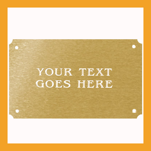 Custom Size | Satin Brass Notched Plates With Four Holes