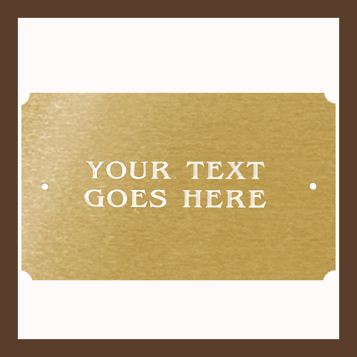 Custom Size | Satin Brass Notched Plates With Two Holes