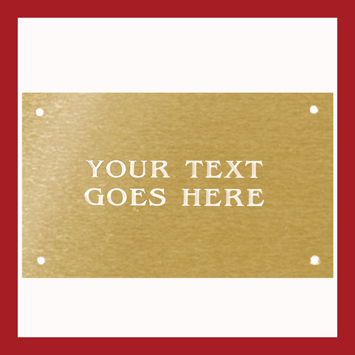 Custom Size | Satin Brass Plates With Four Holes