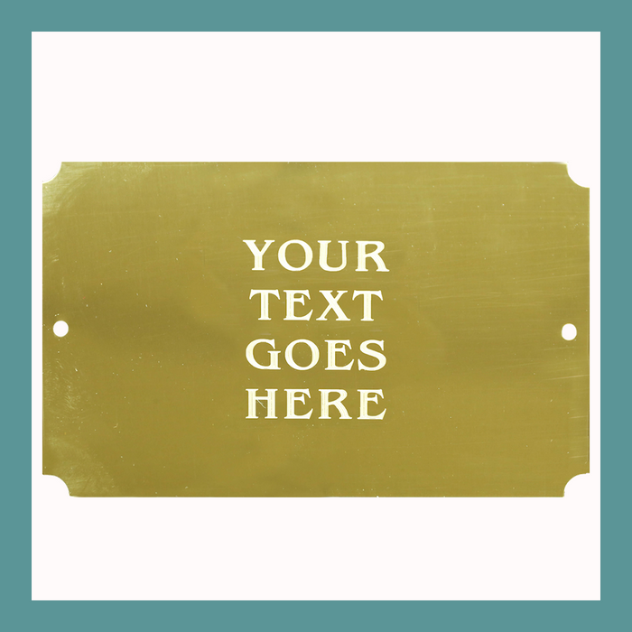 Custom Size | Shiny Brass Notched Plates With Two Holes
