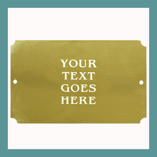 Custom Size | Shiny Brass Notched Plates With Two Holes