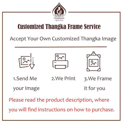 Customized Thangka Frame Service - Tibetan thangka painting, front view