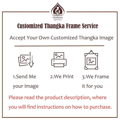 Customized Thangka Frame Service - Tibetan thangka painting, front view