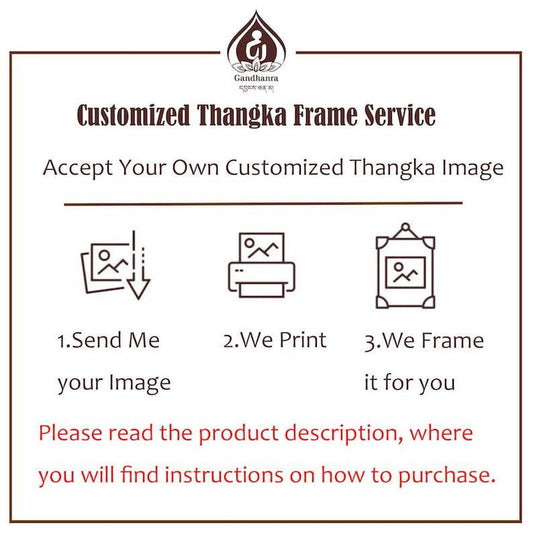Customized Thangka Frame Service - Tibetan thangka painting, front view