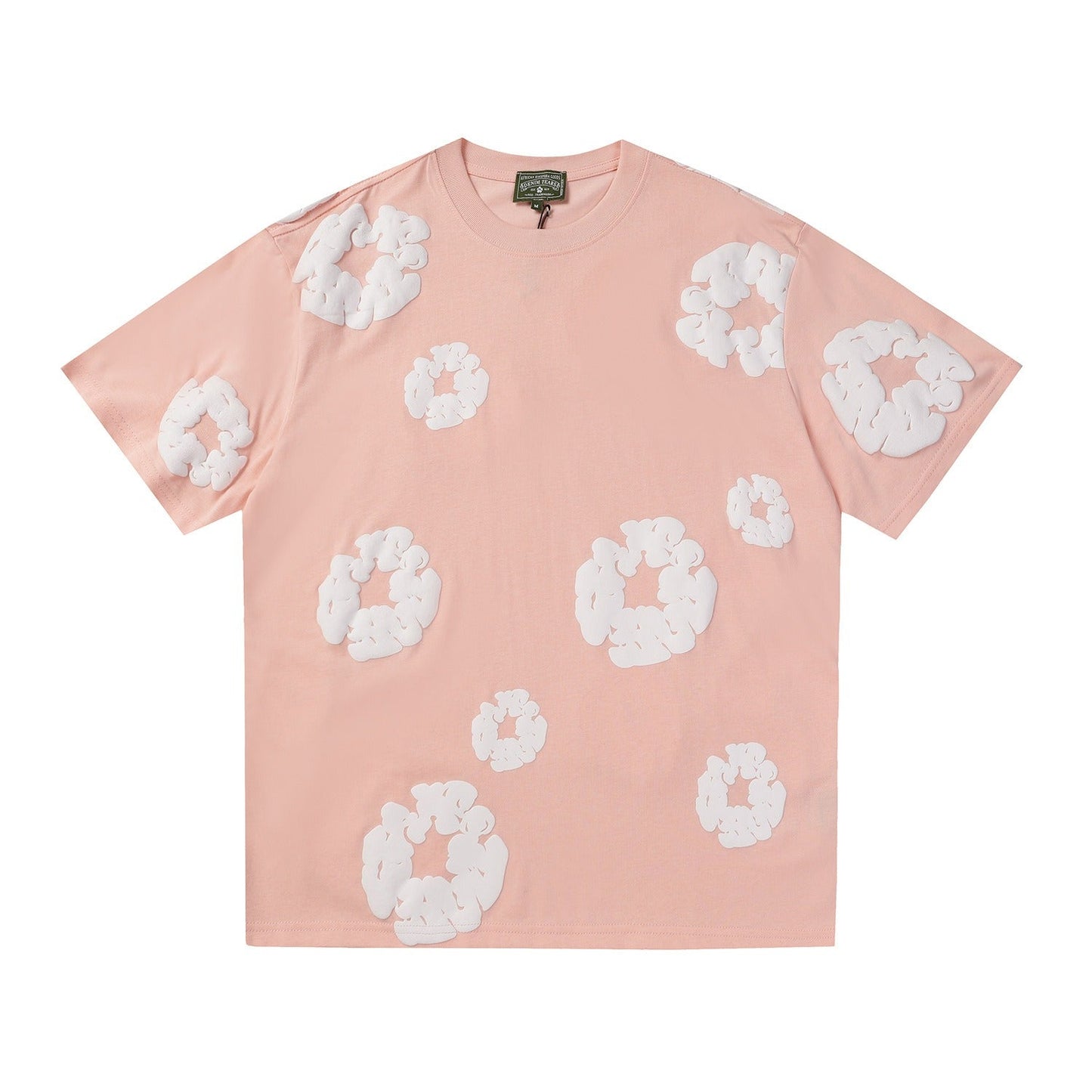 Denim Tears Outfit:T Shirt/Shorts (Separate Purchase Options) Puff Print Short Sleeve T-shirt Loose Couple Shorts Suit