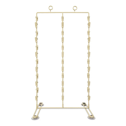 Display chip rack with 12 rows of clips - three clips each row for a total of 36 clips.