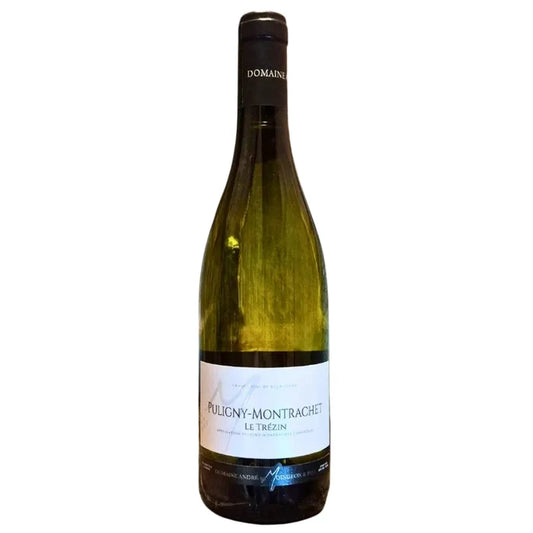 Wine bottle with a label on a white background