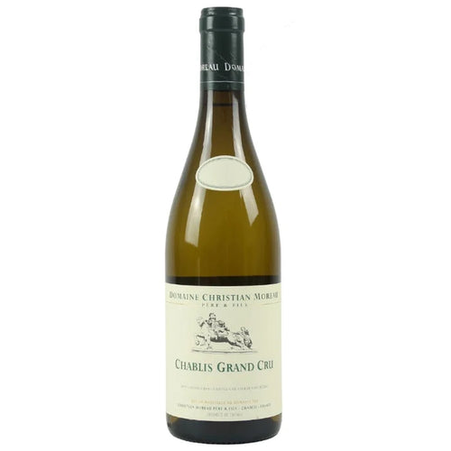 Wine bottle with a label on a white background