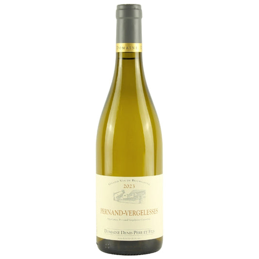 Wine bottle with a label on a white background
