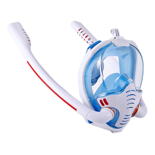 Double Tube Snorkeling Mask with Action Camera Holder-TopOnlineBargains.Com