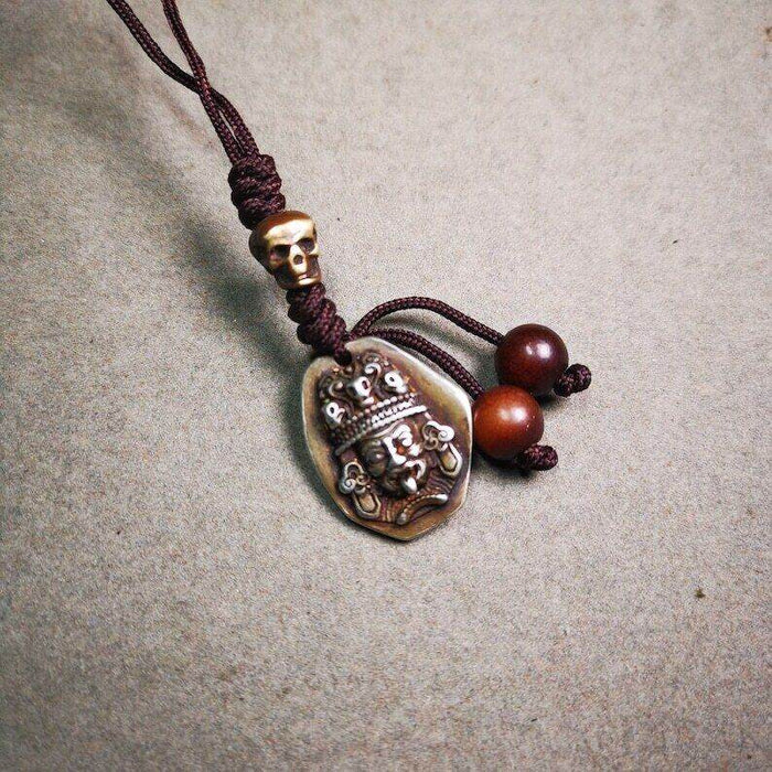 Drashi Lhamo,Zashi Lhamo Pendant - Tibetan Buddhist art, front view