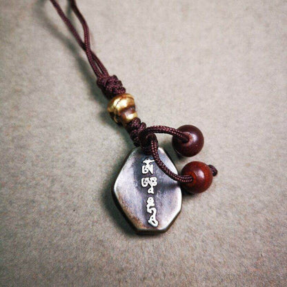 Drashi Lhamo,Zashi Lhamo Pendant - Tibetan Buddhist art, detailed view