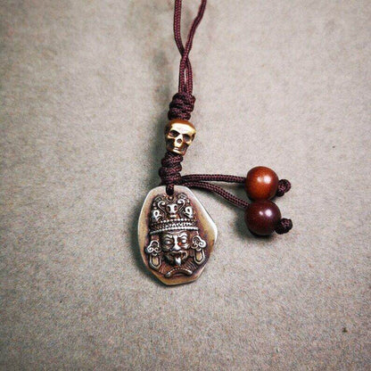 Drashi Lhamo,Zashi Lhamo Pendant - Tibetan Buddhist art, close-up detail