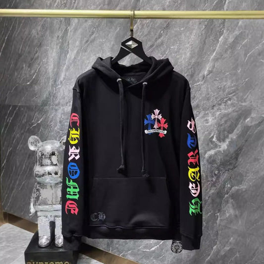 Chh Chrome Hearts Hoodie Autumn/Winter Color Phantom Letter Flower Arm Casual Sports Hooded Sweater