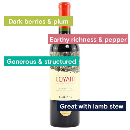 Emiliana Coyam bottle and notes