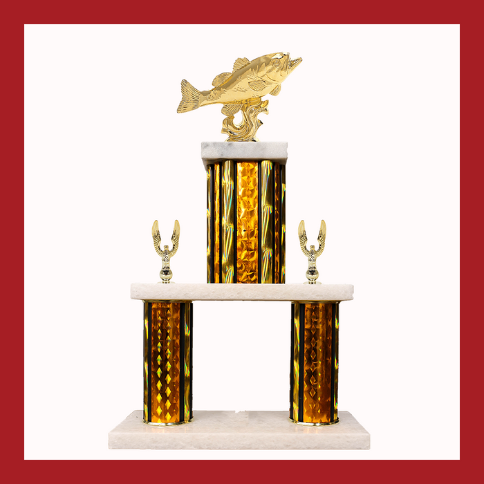 Fishing Marble Mini Two Poster Trophy