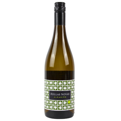 Follas Novas Albarino White Wine Bottle on a white background