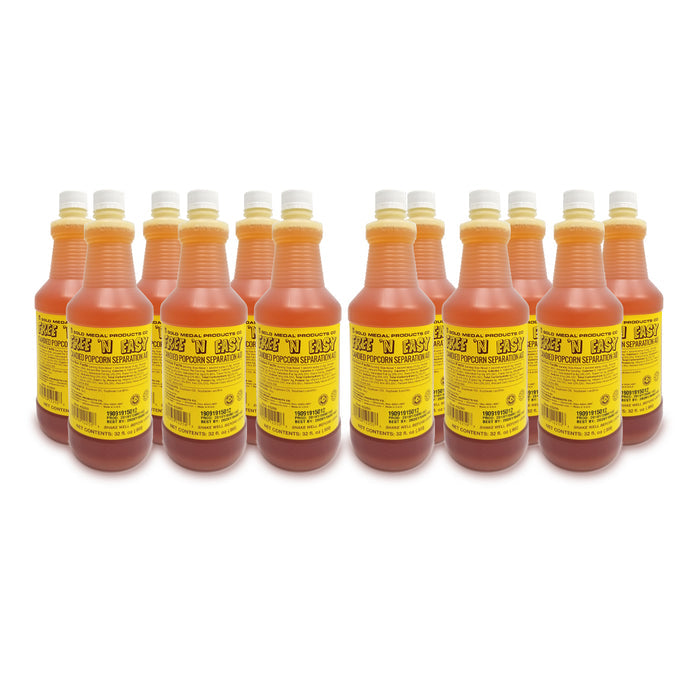 group of twelve 32-ounce bottles of Free 'N Easy liquid