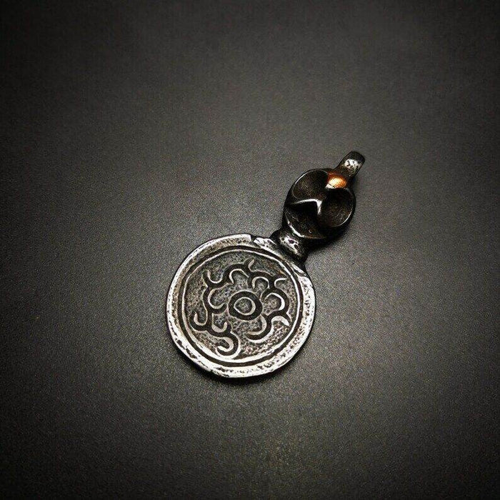 Gandhanra Handmade Tibetan Buddhist Amulet,Skull Sitavana and Flame Pendant - Tibetan Buddhist amulet, view 5