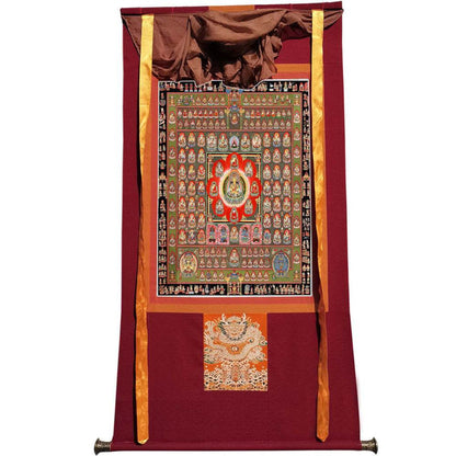 Garbha-dhatu-mandala - Tibetan thangka painting, view 7