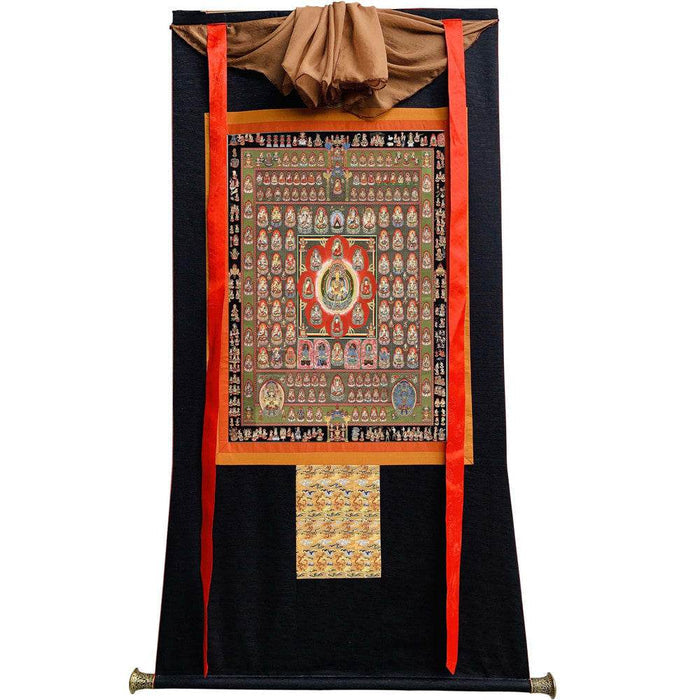 Garbha-dhatu-mandala - Tibetan thangka painting, view 8