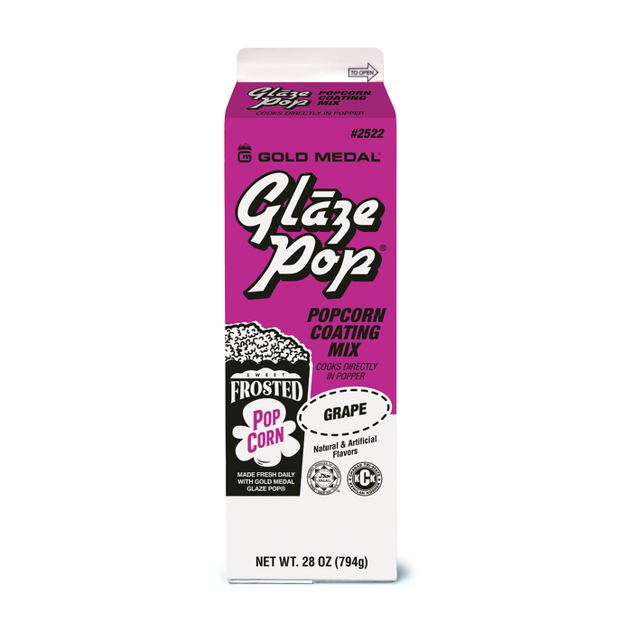 28-ounce carton of Grape Glaze Pop