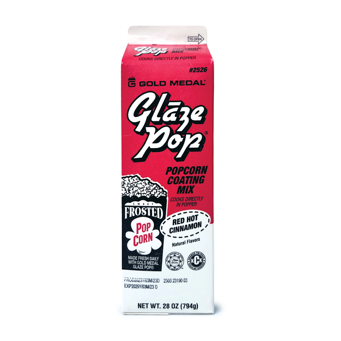 28-ounce carton of Red Cinnamon Glaze Pop