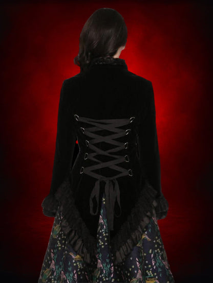 "Gothic Vampiress Jacket in Black Velvet" HD Hollywood Costume