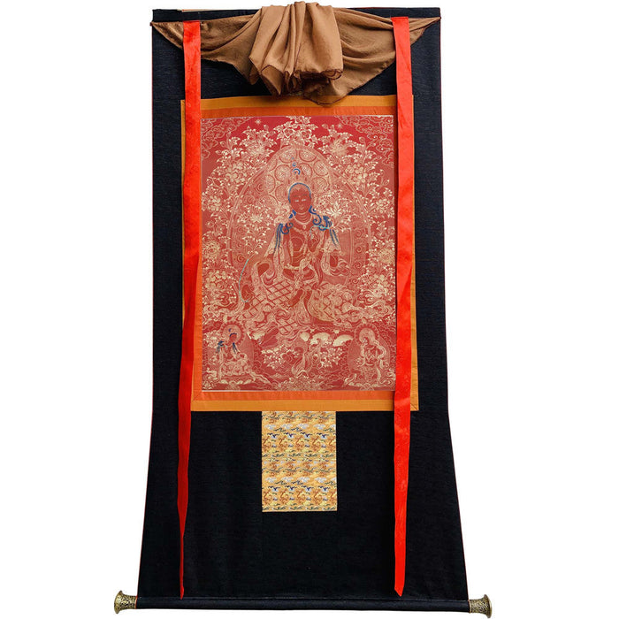 2774-唐卡-HBMT-079绿度母红唐-老-240dpi - Tibetan thangka painting, view 8