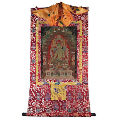 Green Tara Image - Tibetan thangka painting, view 7