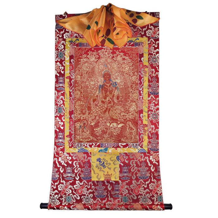 Green Tara Image - Tibetan thangka painting, view 7